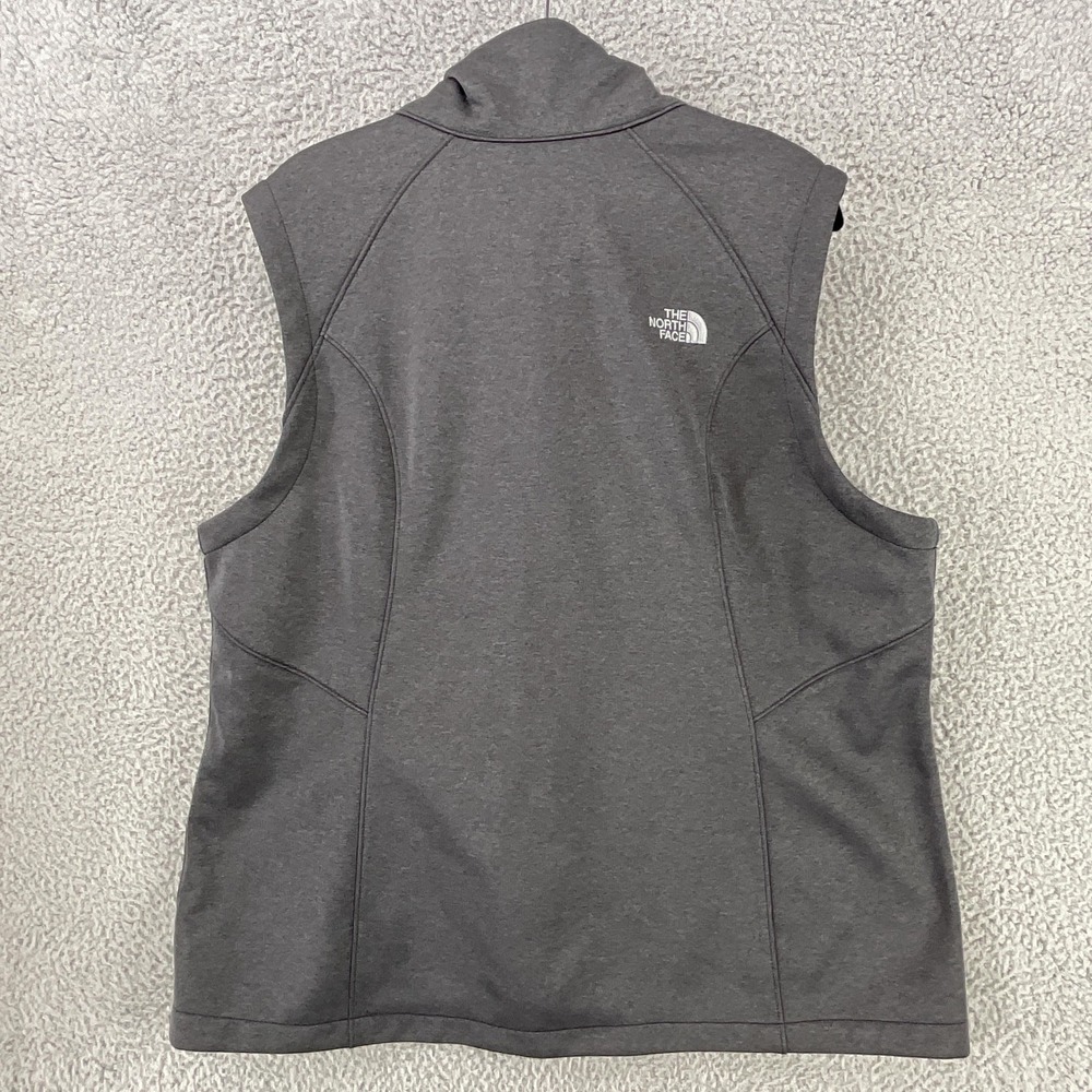 The North Face Vest Women XXL Gray WindWall Softshell Full Zip Pocket Embroidery - Picture 5 of 11